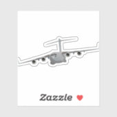 Flugzeug der Luftwaffe C-17 Aufkleber (Blatt)