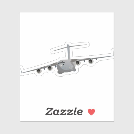 Flugzeug der Luftwaffe C-17 Aufkleber (Blatt)