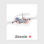 Flugzeug der Luftwaffe C-17 Aufkleber (Blatt)