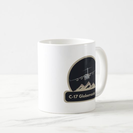 Flugzeug der Luftwaffe C-17 Kaffeetasse (VorderseiteRechts)