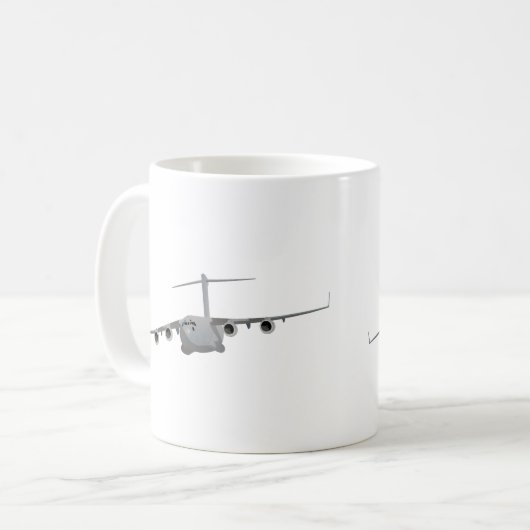 Flugzeug der Luftwaffe C-17 Kaffeetasse (Vorderseite Links)