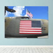 FLUGZEUG der Luftwaffe des Zweiten Weltkriegs Leinwanddruck (Insitu (Holzboden))