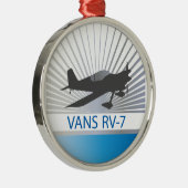 Flugzeug der Packwagen-RV-7 Silbernes Ornament (Rechts)