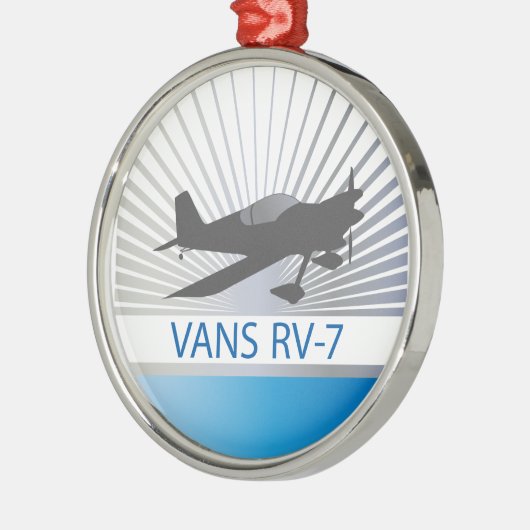 Flugzeug der Packwagen-RV-7 Silbernes Ornament (Links)