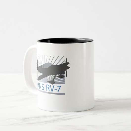 Flugzeug der Packwagen-RV-7 Zweifarbige Tasse (Vorderseite Links)