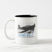 Flugzeug der Packwagen-RV-7 Zweifarbige Tasse (Links)