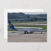 Flugzeug der Ukraine Postkarte (Vorne/Hinten)