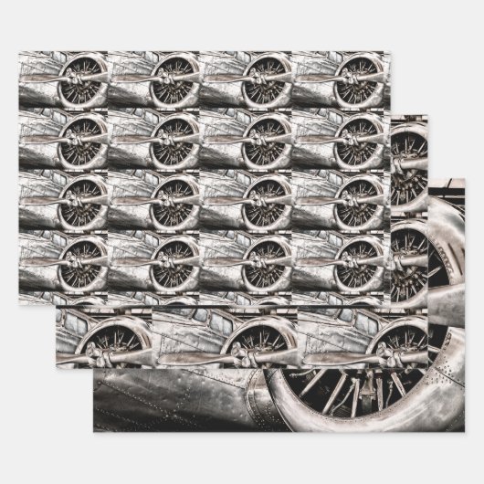 Flugzeug der Vintagen Phase des Zweiten Weltkriegs Geschenkpapier Set (Set)