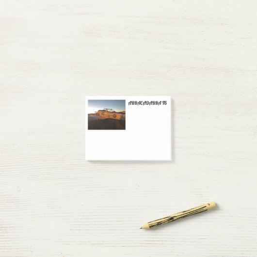 Flugzeug des Abrakadabra-T6 Post-it Klebezettel (Auf Schreibtisch)