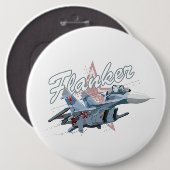 Flugzeug des Cartoon Button (Vorne & Hinten)