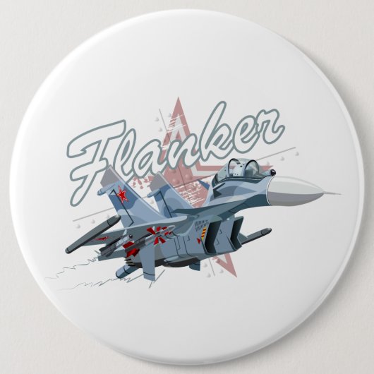 Flugzeug des Cartoon Button (Vorderseite)