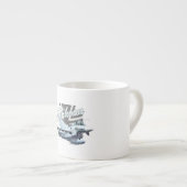 Flugzeug des Cartoon Espressotasse (Vorderseite Rechts)