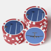 Flugzeug des Krieges Pokerchips (Stapel)