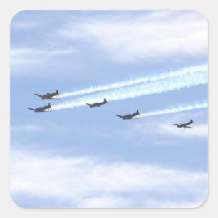 Flugzeug des Krieges Quadratischer Aufkleber