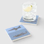 Flugzeug des Krieges Steinuntersetzer (Seitenansicht)