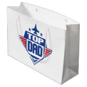 Flugzeug des obersten Vaters Große Geschenktüte (Rückseite Schrägansicht)