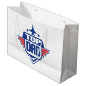 Flugzeug des obersten Vaters Große Geschenktüte (Vorderseite Schrägansicht)