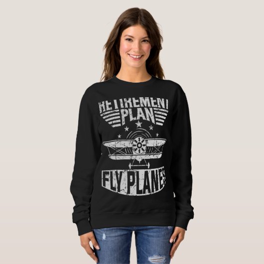 Flugzeug des Pilotprogramms für den Ruhestand im F Sweatshirt (Vorne ganz)