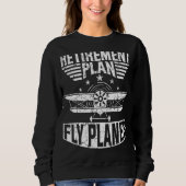 Flugzeug des Pilotprogramms für den Ruhestand im F Sweatshirt (Vorderseite)