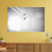 Flugzeug des technischen Black Halftone-Effekts im Leinwanddruck (Insitu (Wohnzimmer))