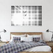 Flugzeug des technischen Black Halftone-Effekts im Leinwanddruck (Insitu (Schlafzimmer))