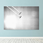 Flugzeug des technischen Black Halftone-Effekts im Leinwanddruck (Insitu (Holzboden))