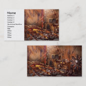 Flugzeug - die Dämmerung von Luftfahrt Visitenkarte (Vorne/Hinten)