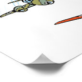 Flugzeug, die in einem Art-Poster fliegen Poster (Ecke)