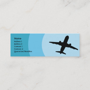 Flugzeug - dünn mini visitenkarte