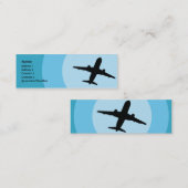 Flugzeug - dünn mini visitenkarte (Vorne/Hinten)