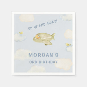 Flugzeug Eichhörnchen Geburtstag Serviette