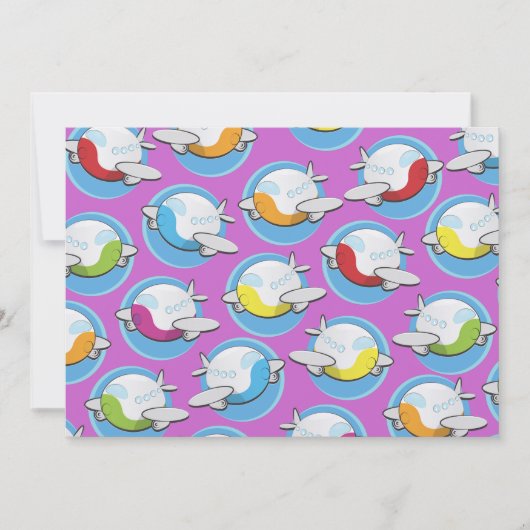 Flugzeug Einladung (Vorderseite)