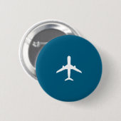 Flugzeug-Enthusiast Flugzeugpilot Vater Design Button (Vorne & Hinten)