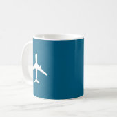 Flugzeug-Enthusiast Flugzeugpilot Vater Kunstwerk Kaffeetasse (Vorderseite Links)