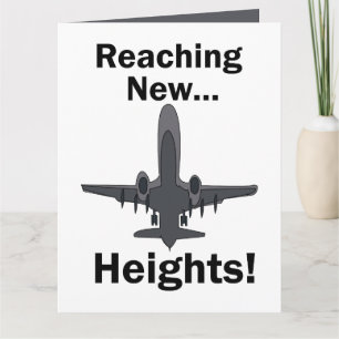 Flugzeug erreicht neue Höhen Inspirierender Spruch Karte