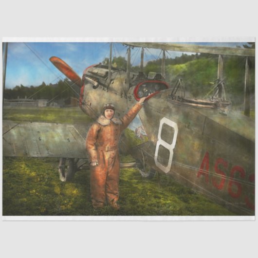 Flugzeug - Erste Anlaufstelle in den USA - 1921 Seidenpapier (Vorderseite)