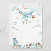 Flugzeug Es ist eine Boy Baby Dusche Einladung (Rückseite)