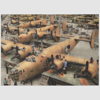 Flugzeug - Fabrik - Der Große Befreier 1943 Seidenpapier