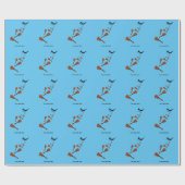 Flugzeug fällt Ukuleles ab Geschenkpapier (Flach)