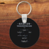 Flugzeug-Fehlerbehebungsleitfaden - Lustiger Luftm Schlüsselanhänger (Vorderseite)