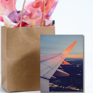 Flugzeug-Fenster Sunrise Horizont Luftfahrt Postkarte