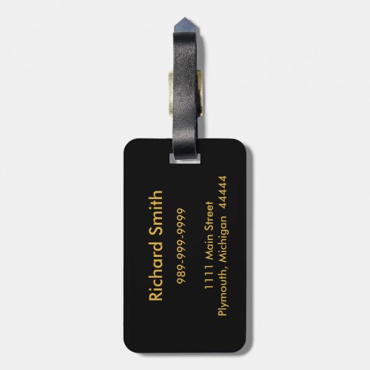 Flugzeug-Fliegen am Sonnenuntergang-Gepäckanhänger Gepäckanhänger (Rückseite vertikal)