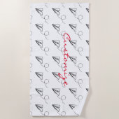 Flugzeug fliegen Thunder_Cove Strandtuch (Vorderseite)