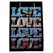 Flugzeug, Flug, Fotomaterial, Luftfahrt, Cool Mittlere Geschenktüte (Rückseite)