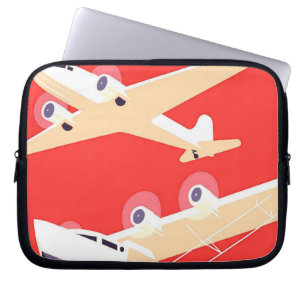 Flugzeug Flug Vintage WPA Farbige Laptopschutzhülle