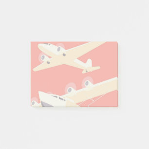Flugzeug Flug Vintage WPA Farbige Post-it Klebezettel