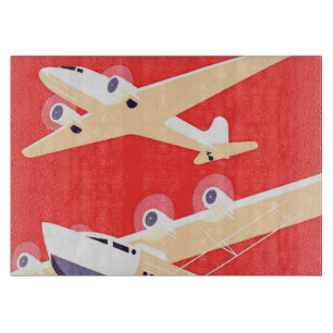 Flugzeug Flug Vintage WPA Farbige Schneidebrett