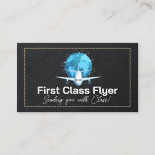 Flugzeug Flug Welt Logo Verkehr Visitenkarte