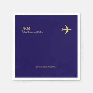 Flugzeug Fluggesellschaft Luftfahrt Pilot Party Serviette