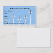 Flugzeug-Fluglinien-Luftfahrt-Luftfahrt Visitenkarte (Vorne/Hinten)